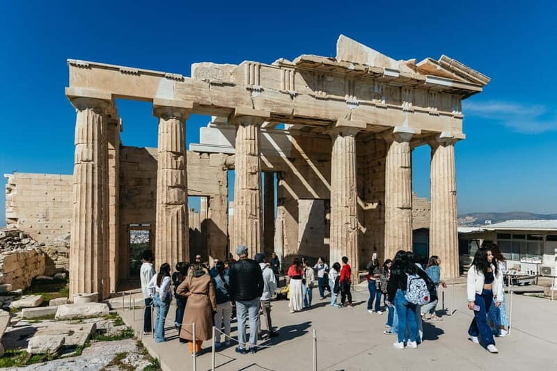 Athens: Acropolis Sunset Tour with Optional Fast-Track Entry - Entering the main monuments: Parthenon at golden hour