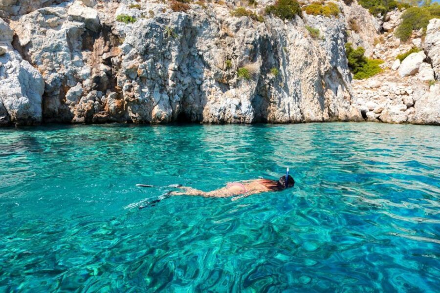 Athens: Aegina, Agistri & Metopi Swimming Cruise with lunch - Metopi islet (about 1 hour): calm water snorkeling and turtle chances