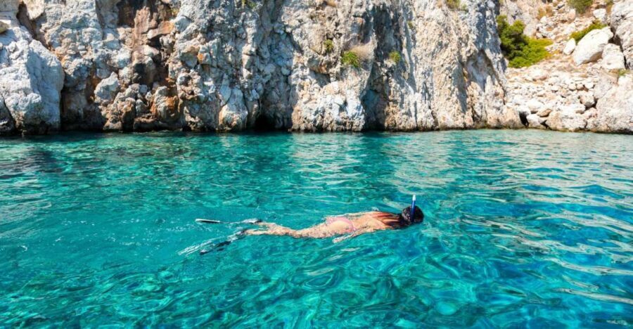 Athens: Aegina, Agistri & Metopi Swimming Cruise with lunch - The Saronic Gulf return sail with DJ energy