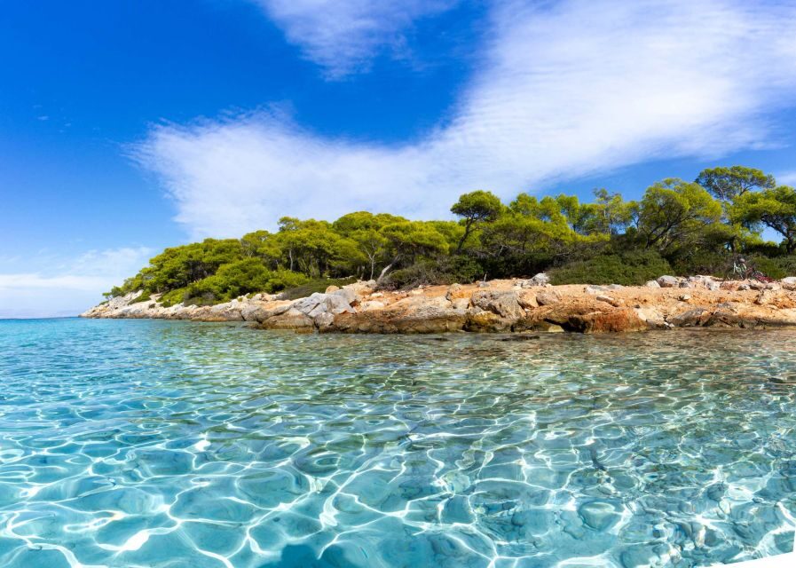 Athens: Aegina, Agistri & Metopi Swimming Cruise with lunch - Lunch and unlimited drinks: what you should expect