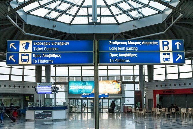Athens AirPort To Athens Hotels Luxury Private Transfer Service - Meet-and-Greet at Eleftherios Venizelos: The Sign, the Walk, the Timing