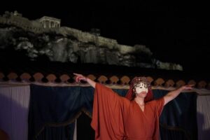 Athens: Ancient Greek Theater Performance - The story onstage: from a knocked-out tourist to 5th-century Athens