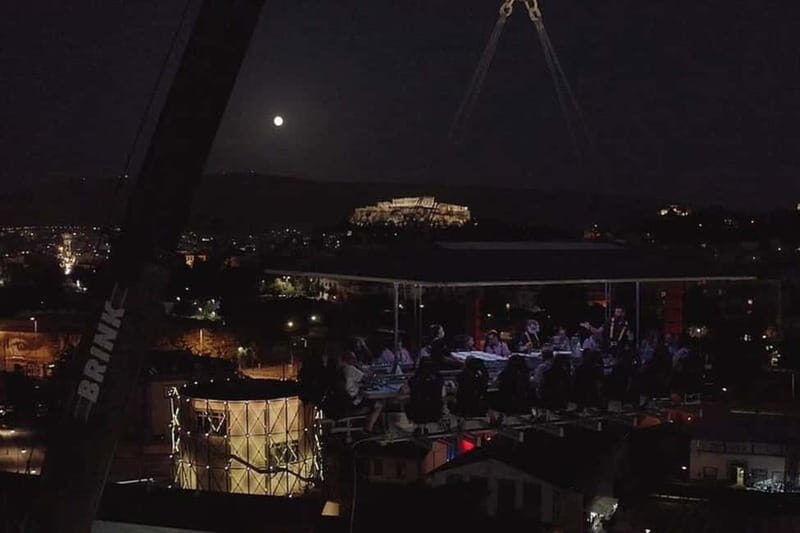 Athens: Dinner in the Sky Experience - Up in the Air: 40 Meters, a Rotating Table, and Real Skyline Time