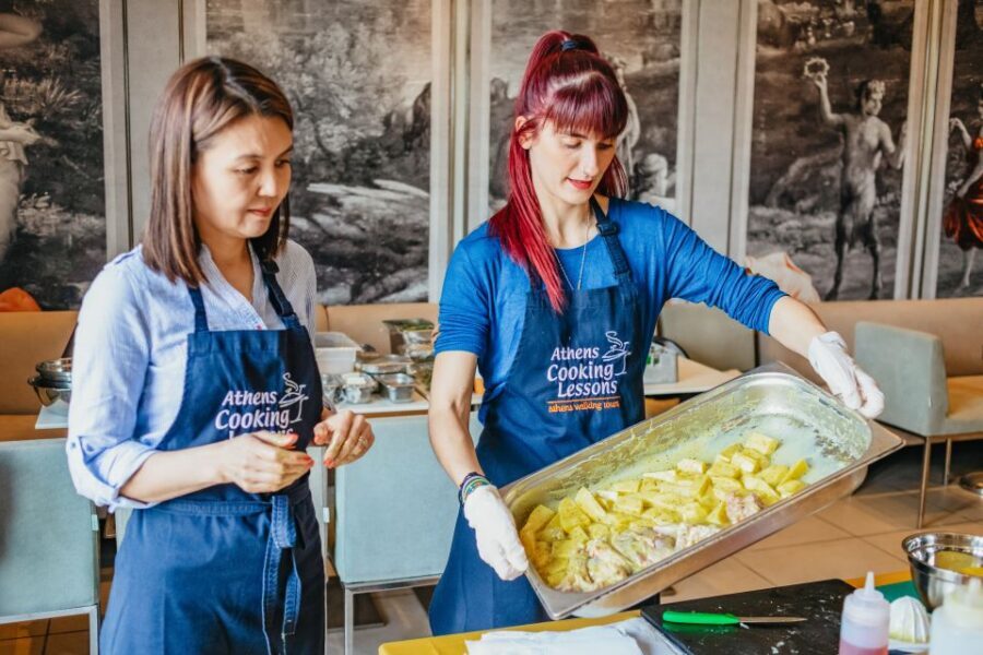 Athens: Greek Cuisine Cooking Class and 3-Course Dinner - Your meal with local wine: the moment it all makes sense
