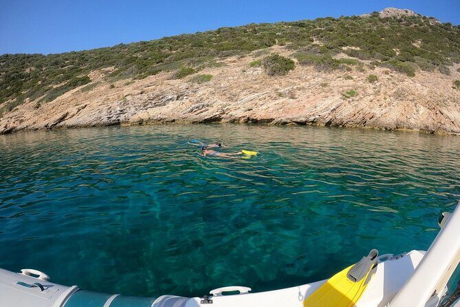 Athens, Nea Makri: Guided Small Group Snorkeling Boat Excursion - The first stop: Paralia Marathona and Marathon Cape’s reefy spots