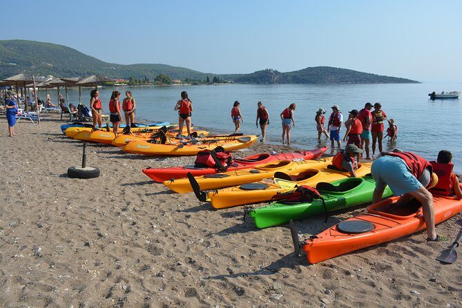 Epidavros sea kayak at the Ancient sunken city tour, small ancient theater - A practical snorkel tip that will save you time