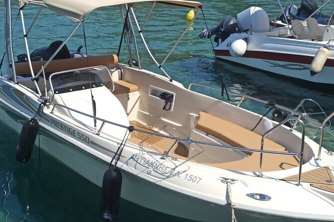 Explore Mani by boat - rent a boat in Kardamili (no licence) - Stop 1: Natural Swimming Pool Break for Clear-Water Time