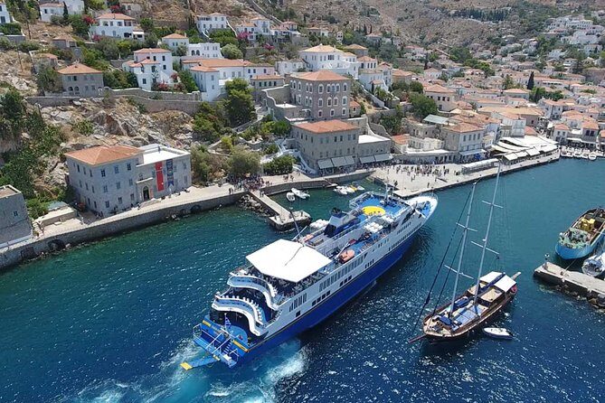 Hydra-Poros-Aegina Islands One Day Cruise With Live Music Dancing & Buffet Lunch - Hydra: car-free charm, pirate-era views, and that amphitheater shape