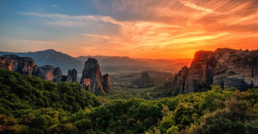 Meteora: Guided Sunset Tour with Monasteries & Caves Visit - Stop-by-stop: St. Stephen to Varlaam, plus the Bandovas caves