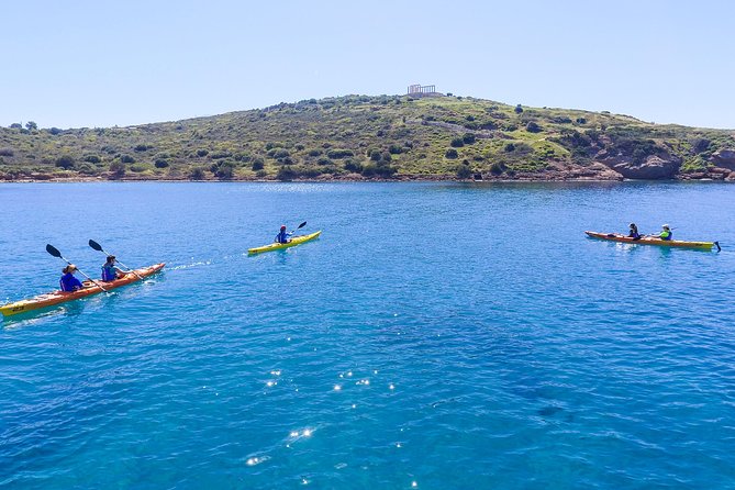 Sounio Sea Kayak Tour to the Temple of Poseidon full program - On-the-water coaching: tandem kayaks, wind, safety, and photos